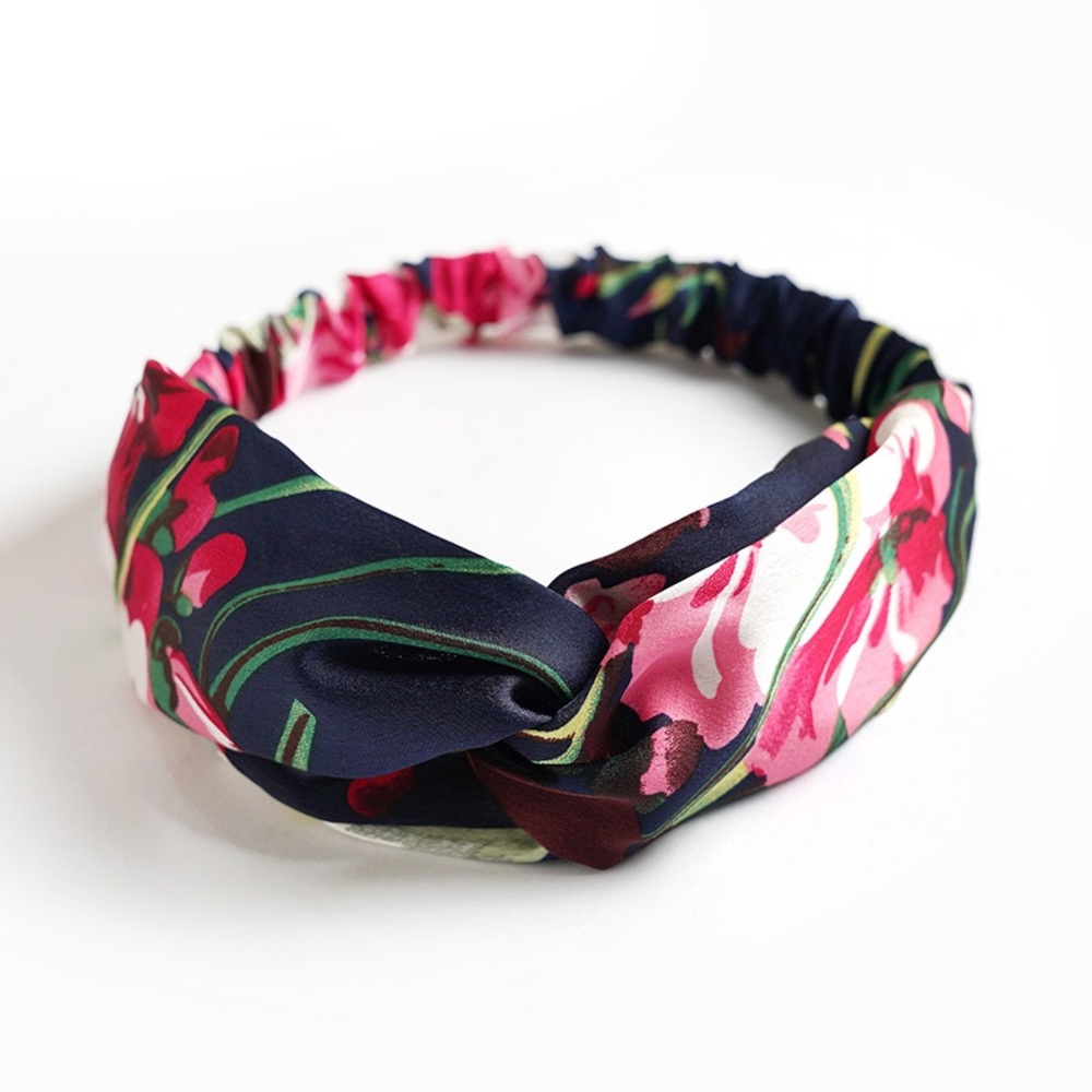 4 FOR $15 Silk satin print flower knot elastic Hair band . Twist Turban - Picture 8 of 9